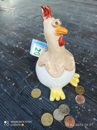 Spardose Huhn